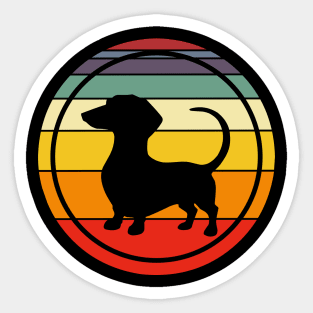 Dachshund Dog Lover retro vintage Sticker